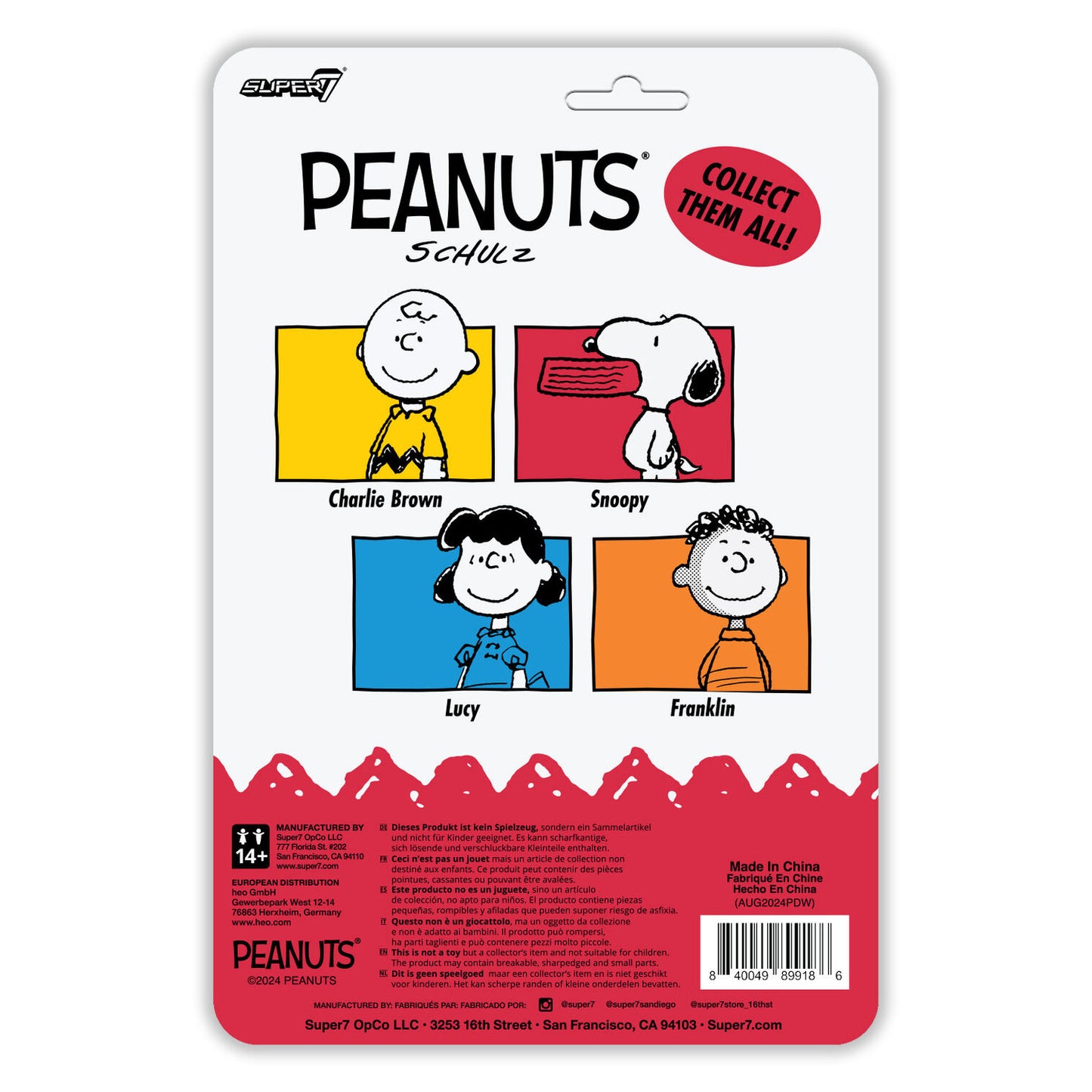Super7 Peanuts Snoopy Wave 7 ReAction